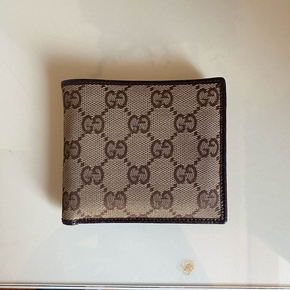 SOLD Gucci Monogram Leather Wallet - Picture 1 of 16